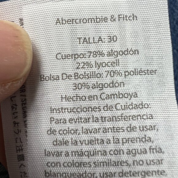 Abercrombie Fitch Jeans Womens 31x28* High Rise Loose Blue Raw Hem Denim Tag 30L - Picture 8 of 16